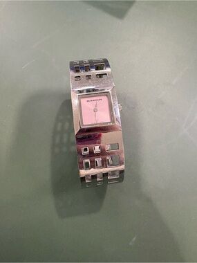 Burberry Silver Stainless Steel Cut-Out Bracelet Watch